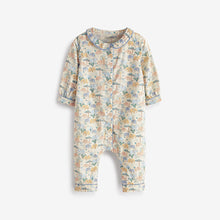 Load image into Gallery viewer, Blue Elephant Print Woven Collared Baby Pyjama Sleepsuit (0-18mths)