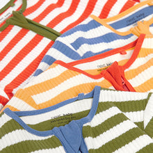 Load image into Gallery viewer, Bright Stripe Footless 4 Pack Sleepsuits (0mth-18mths)