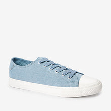 Load image into Gallery viewer, Denim Baseball Canvas Trainers
