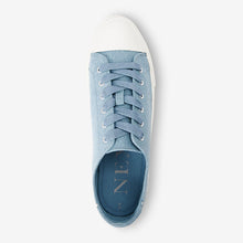 Load image into Gallery viewer, Denim Baseball Canvas Trainers