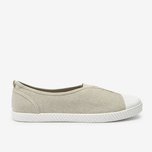 Load image into Gallery viewer, Neutral Cream Slip-On Canvas Shoes