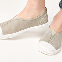 Load image into Gallery viewer, Neutral Cream Slip-On Canvas Shoes