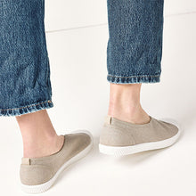Load image into Gallery viewer, Neutral Cream Slip-On Canvas Shoes