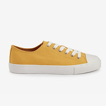 Load image into Gallery viewer, Ochre Yellow Baseball Canvas Trainers