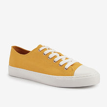Load image into Gallery viewer, Ochre Yellow Baseball Canvas Trainers