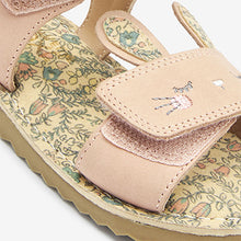 Load image into Gallery viewer, Pink Leather Bunny Little Luxe™ Sandals (Younger Girls)