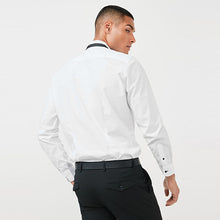 Load image into Gallery viewer, White Slim Fit Single Cuff Dress Shirt and Bow Tie Set