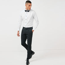 Load image into Gallery viewer, White Slim Fit Single Cuff Dress Shirt and Bow Tie Set