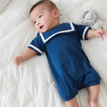 Load image into Gallery viewer, Blue Retro Daddy Single Romper (0mth-18mths)