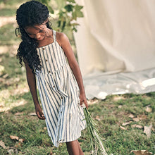 Load image into Gallery viewer, Light Blue Stripe Sundress Dress (3-12yrs)