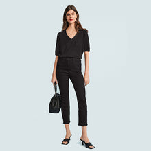 Load image into Gallery viewer, Black Cropped Slim Jeans
