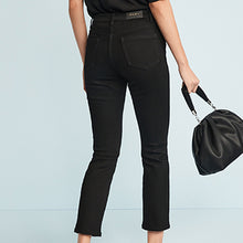 Load image into Gallery viewer, Black Cropped Slim Jeans