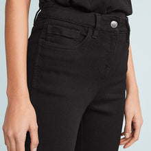 Load image into Gallery viewer, Black Cropped Slim Jeans