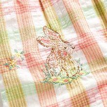 Load image into Gallery viewer, Green and Pink Check Gingham Baby Embroidered Dungaree And Bodysuit Set 2 Piece (0mths-18mths)