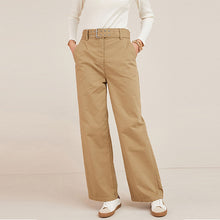 Load image into Gallery viewer, Camel Belted Wide Leg Trousers