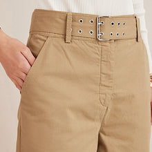 Load image into Gallery viewer, Camel Belted Wide Leg Trousers