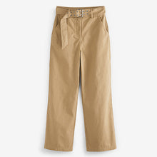 Load image into Gallery viewer, Camel Belted Wide Leg Trousers