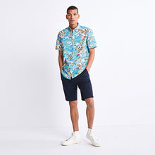Load image into Gallery viewer, Blue Hawaii Printed Short Sleeve Shirt