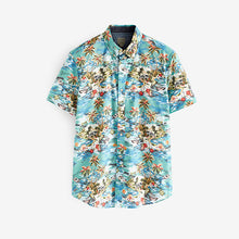 Load image into Gallery viewer, Blue Hawaii Printed Short Sleeve Shirt
