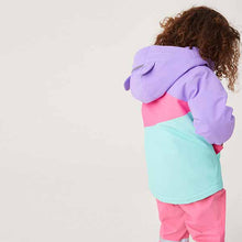 Load image into Gallery viewer, Pink/Purple Waterproof Colourblock Coat (3mths-6yrs)