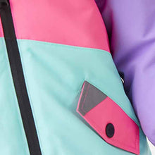 Load image into Gallery viewer, Pink/Purple Waterproof Colourblock Coat (3mths-6yrs)
