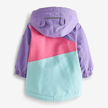 Load image into Gallery viewer, Pink/Purple Waterproof Colourblock Coat (3mths-6yrs)