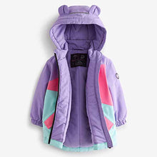 Load image into Gallery viewer, Pink/Purple Waterproof Colourblock Coat (3mths-6yrs)