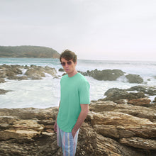 Load image into Gallery viewer, Aqua Blue Regular Fit Essential Crew Neck T-Shirt