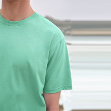 Load image into Gallery viewer, Aqua Blue Regular Fit Essential Crew Neck T-Shirt
