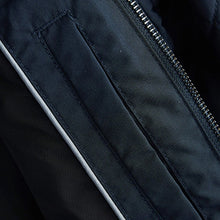 Load image into Gallery viewer, Navy Blue Shower Resistant Diamond Quilt Racer Neck Jacket