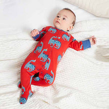Load image into Gallery viewer, Red Dino 3 Pack Embroidered Baby Sleepsuits (0mth-18mths)