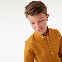 Load image into Gallery viewer, Ochre Yellow Long Sleeve Oxford Shirt (3-12yrs)