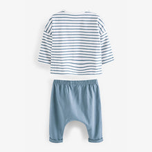 Load image into Gallery viewer, Blue Elephant 2 Piece Baby T-Shirt And Leggings Set (0mth-18mths)