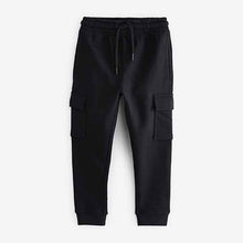 Load image into Gallery viewer, Black Cargo Cotton-Rich Joggers (3-12yrs)
