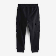 Load image into Gallery viewer, Black Cargo Cotton-Rich Joggers (3-12yrs)