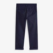 Load image into Gallery viewer, Navy Blue Regular Fit Stretch Chino Trousers (3-12yrs)