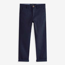 Load image into Gallery viewer, Navy Blue Regular Fit Stretch Chino Trousers (3-12yrs)