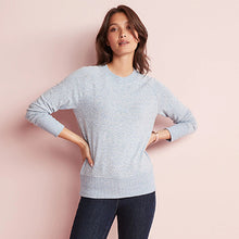 Load image into Gallery viewer, Light Blue Long Sleeve Cosy Lightweight Jumper