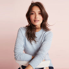 Load image into Gallery viewer, Light Blue Long Sleeve Cosy Lightweight Jumper