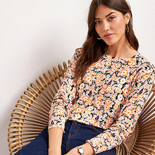 Load image into Gallery viewer, Pink Floral Crew Neck Jumper