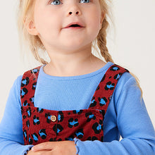 Load image into Gallery viewer, Red Cord Dungarees (3mths-6yrs)