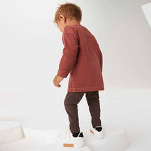 Load image into Gallery viewer, Rust/Brown Long Sleeve T-Shirt And Leggings Set (3mths-5yrs)