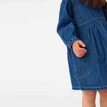 Load image into Gallery viewer, Blue Denim Dress (3mths-6yrs)