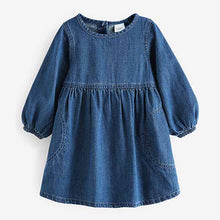 Load image into Gallery viewer, Blue Denim Dress (3mths-6yrs)