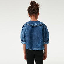 Load image into Gallery viewer, Blue Denim Collar Blouse (3-12yrs)