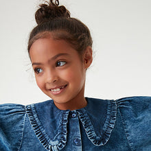 Load image into Gallery viewer, Blue Denim Collar Blouse (3-12yrs)