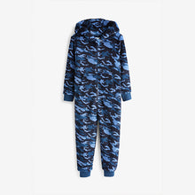 Load image into Gallery viewer, Blue Camouflage Next Soft Touch Fleece All-In-One (3-12yrs)