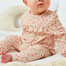 Load image into Gallery viewer, Pink Bunny/Floral Baby Long Sleeve T-Shirts 3 Pack (0 mth-18mths)
