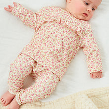 Load image into Gallery viewer, Pink Bunny/Floral Baby Long Sleeve T-Shirts 3 Pack (0 mth-18mths)