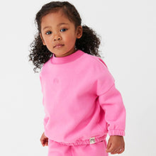 Load image into Gallery viewer, Bright Pink Sweatshirt Soft Touch Jersey (3mths-5yrs)
